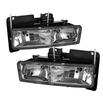 #ad #ad For GMC Yukon 92 96 Spyder Driver amp; Passenger Side Chrome Euro Headlights $68.54