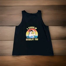Women's Shirt Size XL Tank Top Military Pin Up Weight Lifting Graphic