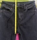 NWOT Express size 2S High Waisted Black Wash Ripped Belted Wide Leg Jeans — photo 8