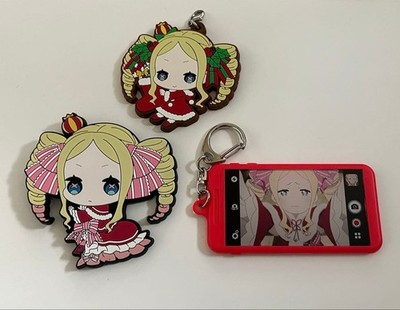 Re:Zero Beatrice Rubber Mascot Keychain 3-Pcs Set Used