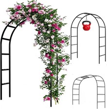 7.8ft Garden Arch Trellis for Climbing Plants Metal Arch Frame Pumpkin Archway