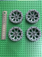 Lego 4 x Dark Blueish Grey Technic Viking Wagon Wheel 12 Holes 55mm with Spokes
