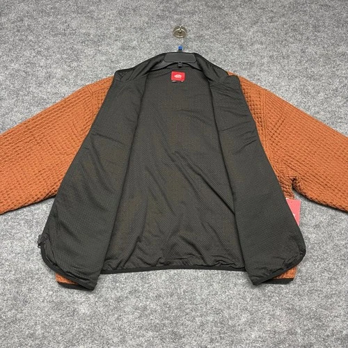 Vans Jacket Mens XL Rust Orange Waffle Full Zip Mesh Lined Skate Streetwear NEW image 7
