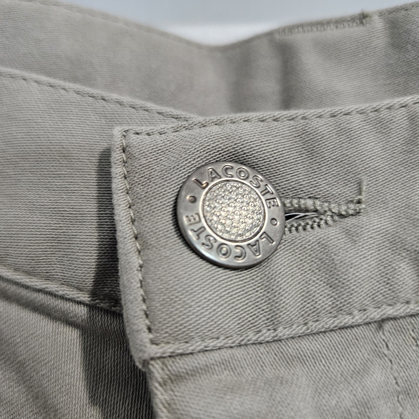 Lacoste Beige Chino Pants W30 L33 Slim Fit Cotton Stretch Zip Fly  thumbnail 11