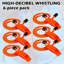 Orange Whistles With Lanyard For Outdoor Sports Events Safety Notification Tool