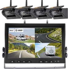 10.1 Inch - 4 Magnetic Solar Wireless Backup Camera System