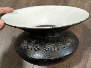 Rare Nashville Chattanooga & St Louis RR Railroad Tennessee Missouri Spittoon