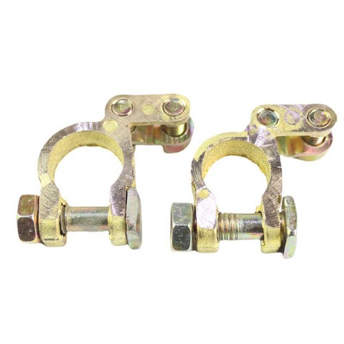 2 Car Battery Terminals Copper Connection Clamps with Bolts for Vehicles - Bild 2 von 9