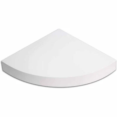 VETRINEINRETE Mensola da parete angolare bianca con reggimensola a scomparsa in mdf ad angolo