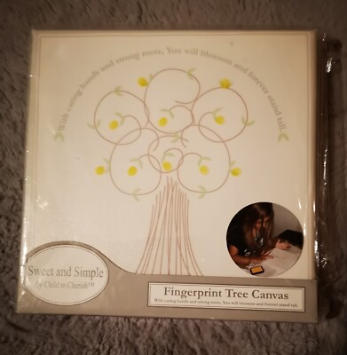 Fingerabdruck Baum Leinwand von Kind zu schätzen 
