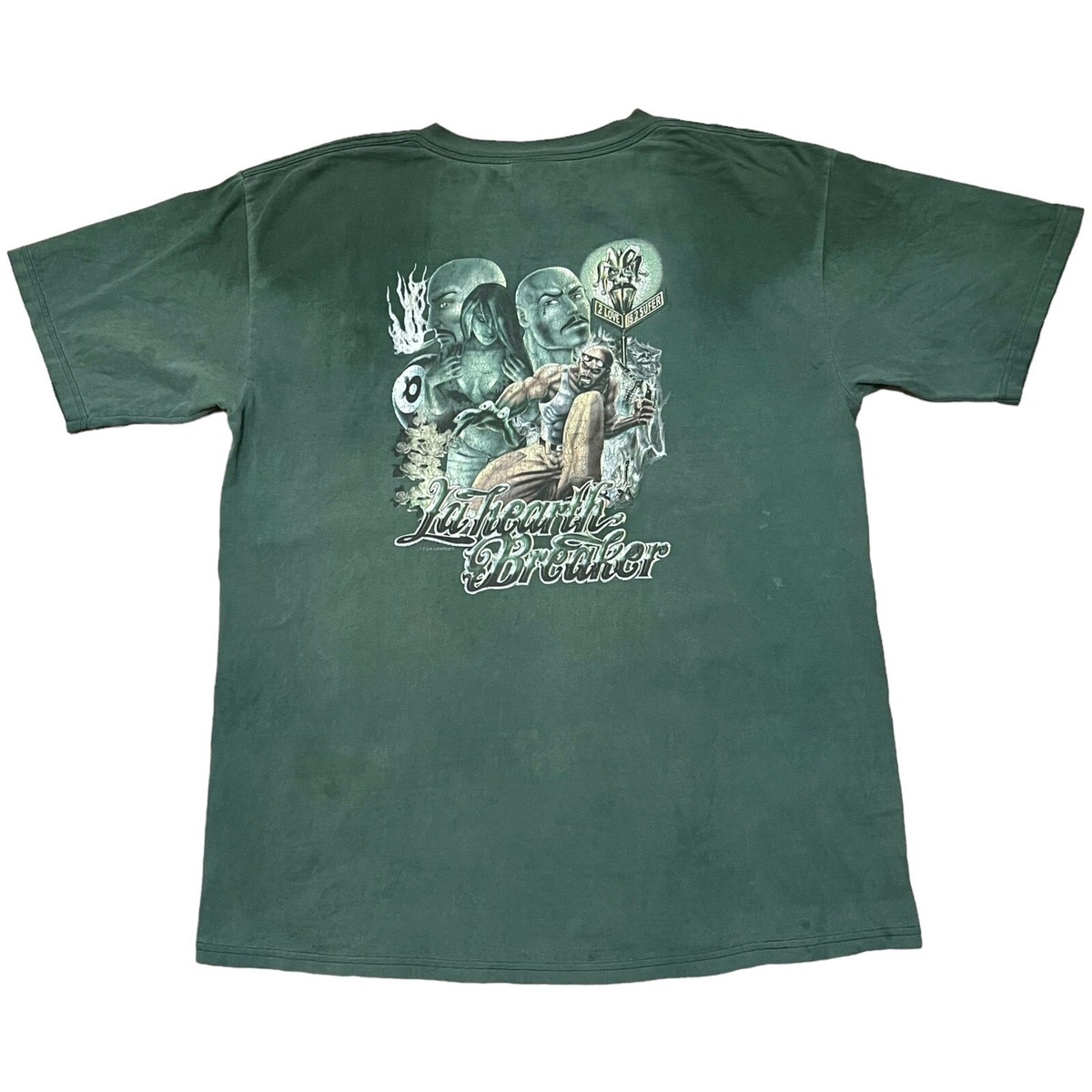 Vintage CGH Graphics La Hearth Breaker Green T-Shirt Size