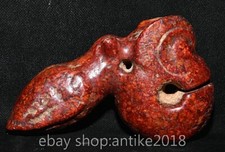 5.6" Old Chinese Hongshan Culture Jade Carved Pig Dragon Cicada Statue