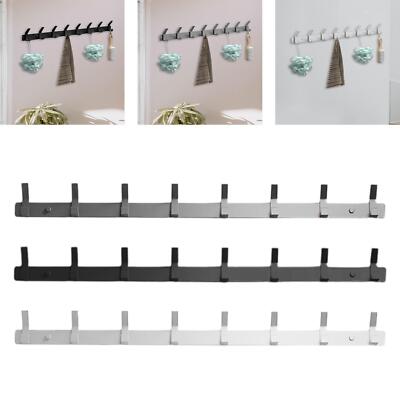 Garderobenleiste Wandmontage 8 Haken, robuste Metall-Kleiderhakenschiene für
