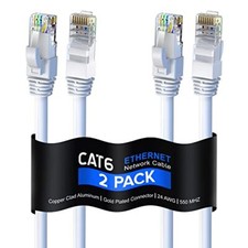 Cat 6 Ethernet Cable 1.5 Ft 2-Pack Cat6 Cable LAN Cable Internet Cable Patch ...