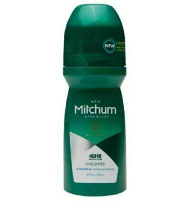Mitchum Antiperspirant Deodorant Roll On for Men, Unscented, 3.4 oz