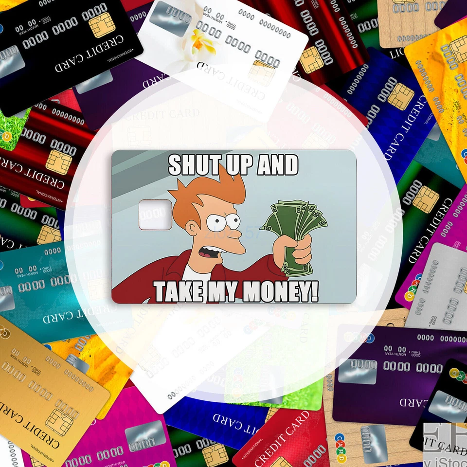 4PCS Hot sale Credit Card Sticker, Credit Card Skin for Small Chip Credit Debit - image 1 of 4