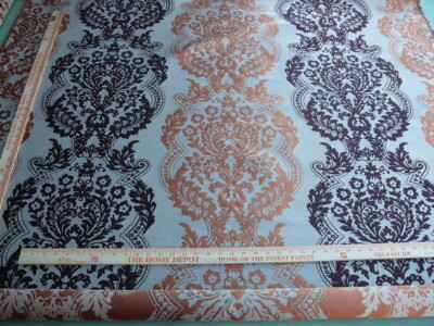 BY YARD Lee Jofa MULBERRY HOME STAVELEY DAMASK PAPRIKA DAMSON MSRP$196/Y!