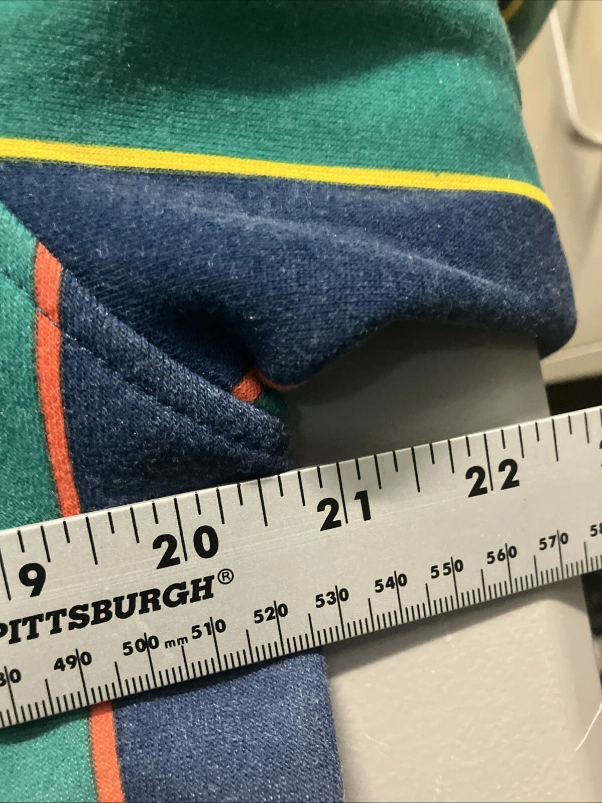 VETEMENTS Felpa con cappuccio Trademark Brooklyn Cloth Mfg Co a righe verde multicolore pullover media