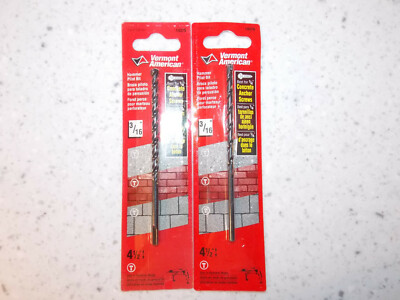 Vermont American 3/16'' x 4-1/2'' Masonry Drill Bit 2 Pack 14376 x 2