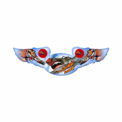 THE FLYING TIGERS AMERICANS CHINESE AIR FORCE 35'' HEAVY DUTY USA MADE METAL SIGN
