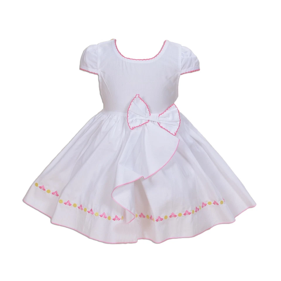 CINDA Baby Mädchen Partykleid rosa hellblau weiß dunkelblau 3 6 9 12 18 Monate