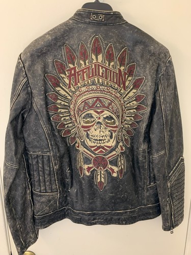 affliction black premium limited edition leather jacket