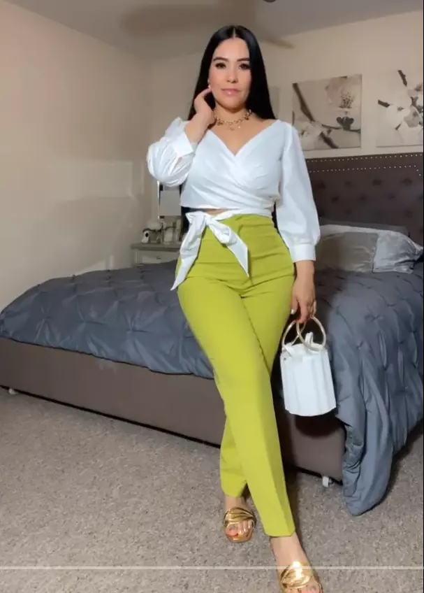 Zara pantalon 2025 taille haute ceinture