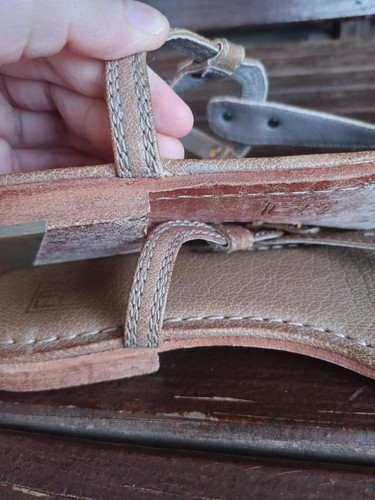 Frye Carson T Strap Brown Thong Sandals Womens Sz 8 - 第 22/24 張圖片