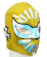 Pro Grade Mexican Luchador Lucha Libre Lycra Mask Mistico - Mustard Yellow