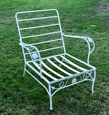 Vintage Woodard Chantilly Rose Mid, Vintage Woodard Wrought Iron Patio Chairs