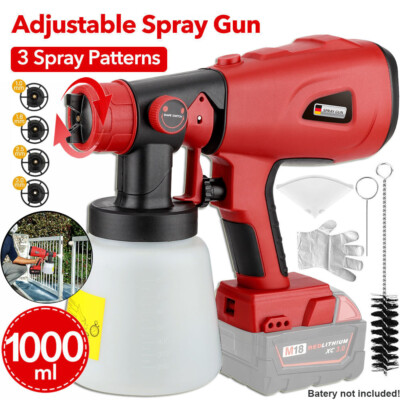 Farbspritzgerät für Milwaukee 18V Akku 200W Akkuspritzpistole Hausarbeit DIY