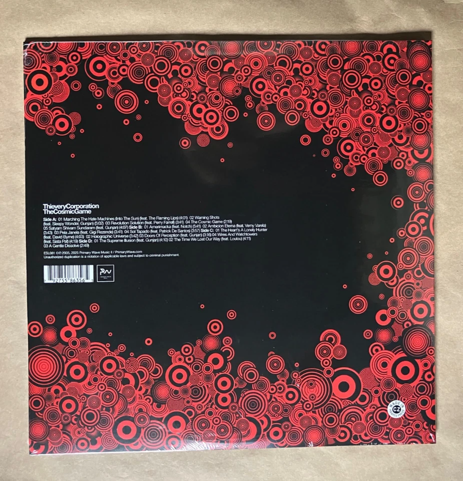 THIEVERY CORPORATION The Cosmic Game 2 LP Red Colored Vinyl SEALED NEW RSD/2,500 - Image 4 of 4