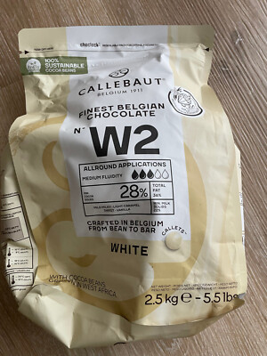 Callebaut | Receipe No. W2 | Weiße Schokolade | 2,5kg  Haltbar bis 04/26