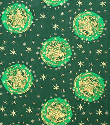 HARRY POTTER HOGWARTS CREST COTTON FABRIC HALF YARD 18''x 44'' gr