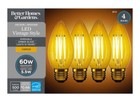 (4) led vintage style light bulbs 60 watt eq.5.5w medium base/standard