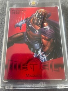 2013 Marvel Fleer Retro Magneto Precious Metal Gems Red PMG /100 #36