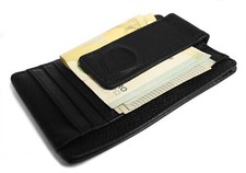 ELEGANTE PORTAFOGLI PORTA TESSERE CLIP MAGNETE FERMA BANCONOTE PORTAFOTO SLIM