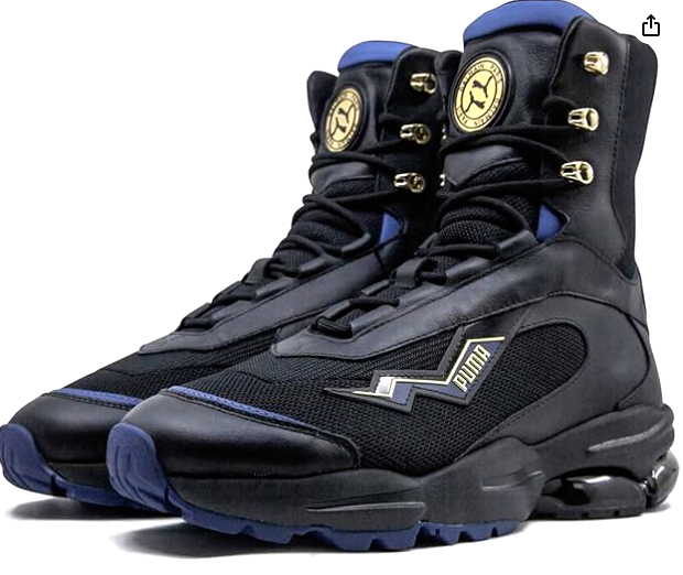 WOMENS BOOT PUMA CELL STALLAR MID X BALMAIN BLACK/ROYAL 373747-01 