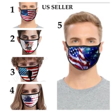 American Flag FACE MASK Reusable Washable Unisex Face Cover USA Seller