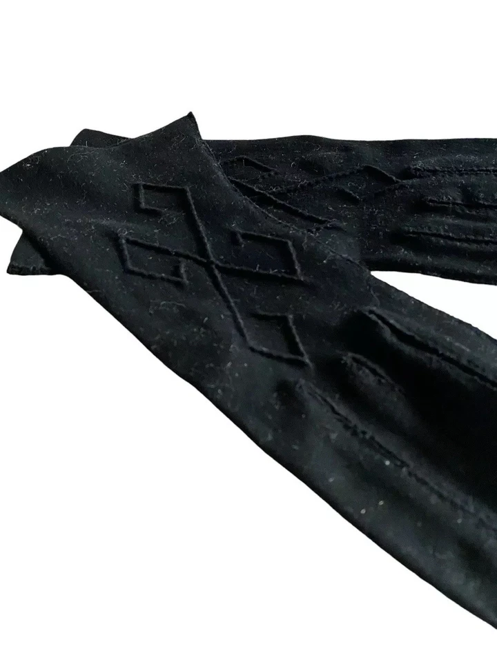 Guantes Elvette Dawnelle vintage para mujer 6 1/2 algodón EE. UU. negros años 50 Foto 2 de 4