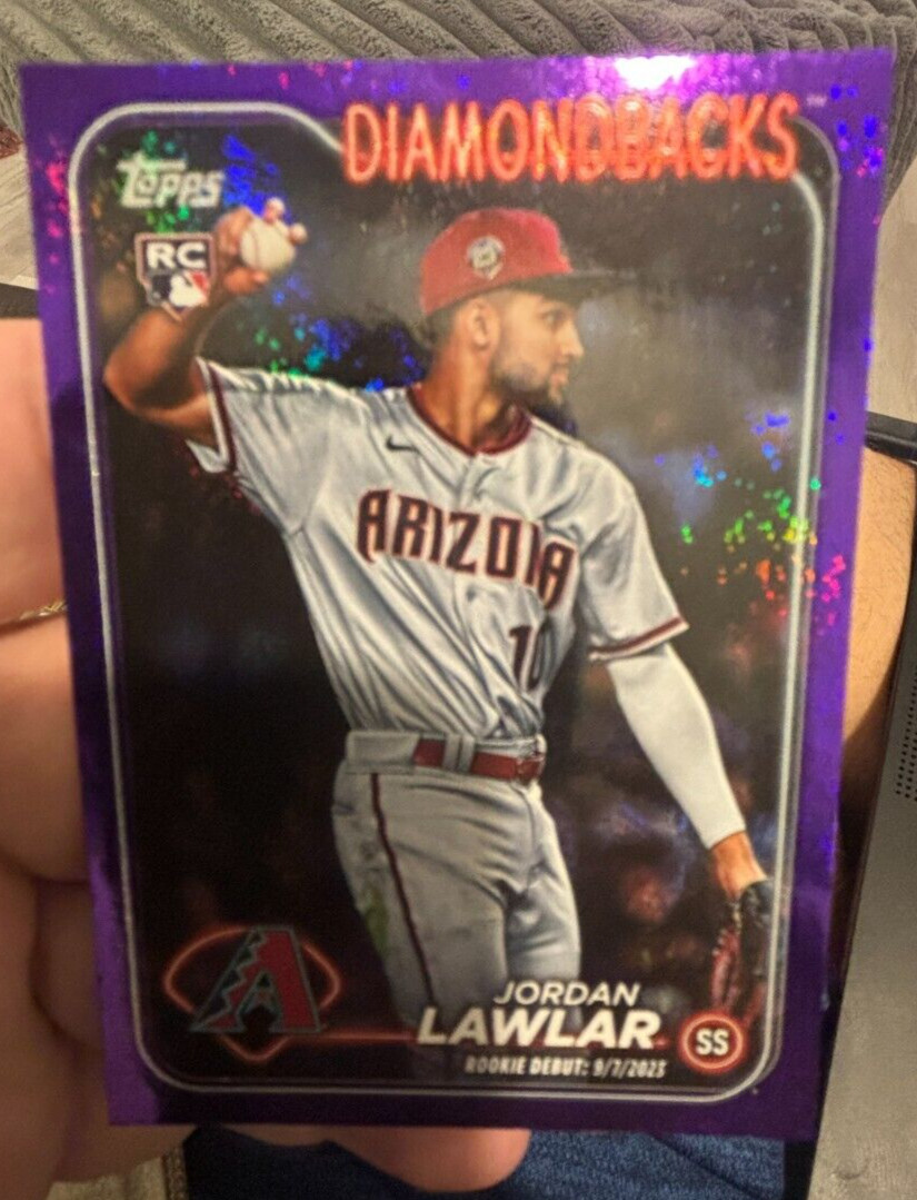 Jordan Lawlar 2024 Topps Update Series Purple Foil /799 #US41 Rookie Debut RC