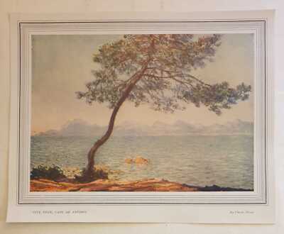 MONET 'Pine Tree, Cape of Antibes', c.1920 Colour Lithograph Print