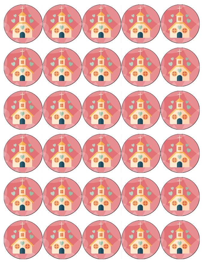 30x Taufe Rosa Cupcake Toppers Essbares Oblatenpapier Feenkuchen - Bild 1 von 1