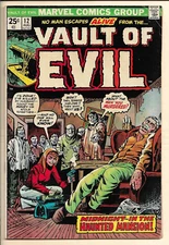 Vault of Evil #12 VG/F (1974) Bob Powell cover. Pre Code Horror Reprints. Marvel