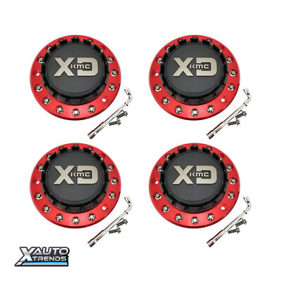 4 x XD Series Wheel Center Cap RING PIECE - RED M1050RED-RING