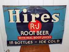Vintage Hires Root Beer Metal Embossed Sign