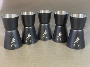 5 NEW Johnnie Walker double sided Cocktail Jigger Measuring Cups (1379)