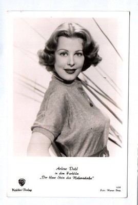 Foto Ak Arlene Dahl in dem Farbfilm ''Der blaue Stein des Maharadscha''