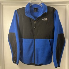 The North Face Boys Blue and Black Fleece Jacket Coat Size LG 14/16