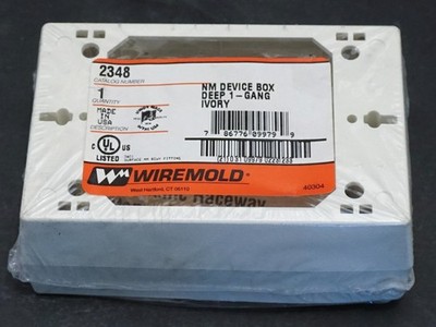 Box Of 10 Wiremold 2348 Deep 1-Gang NM Device Box Electrical Raceway